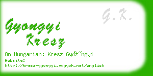 gyongyi kresz business card